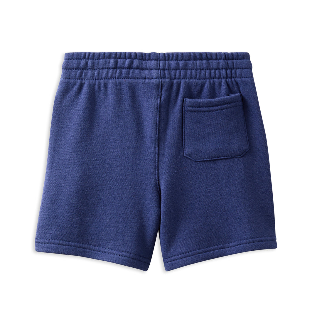 Milky Navy Fleece Short