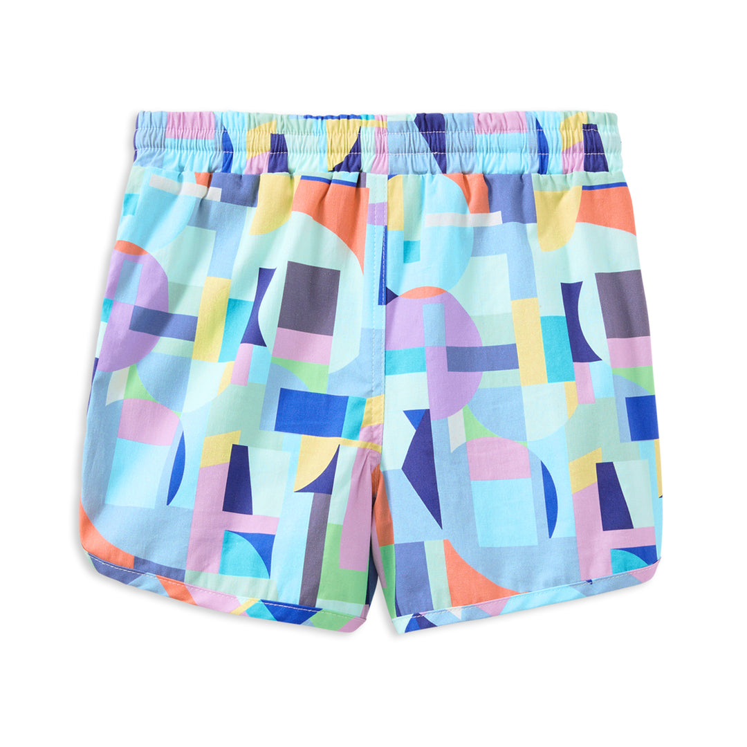 Milky Geometric Boardshort