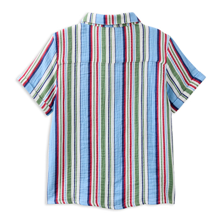 Milky Boys Crinkle Stripe Shirt
