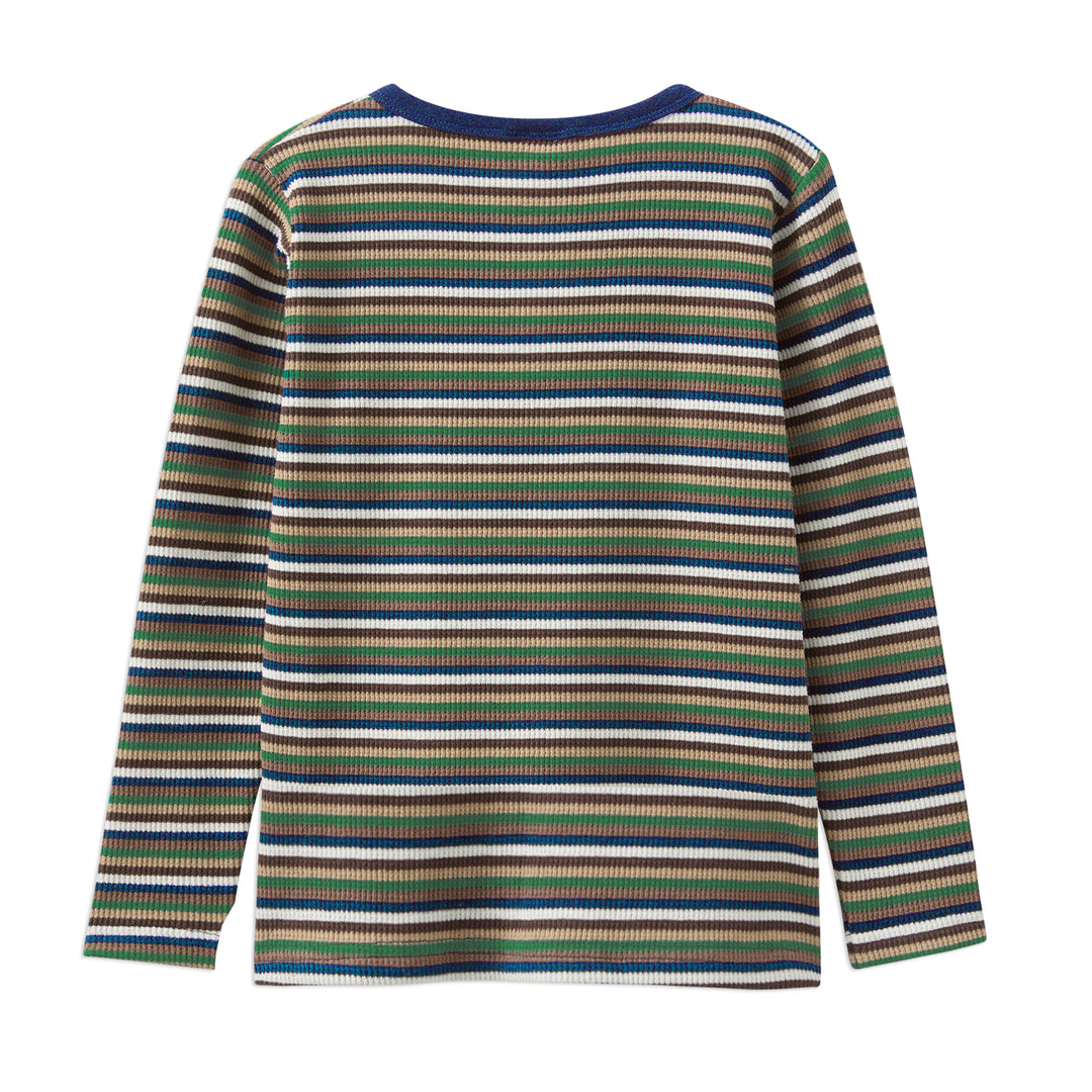 Milky Waffle Stripe Henley