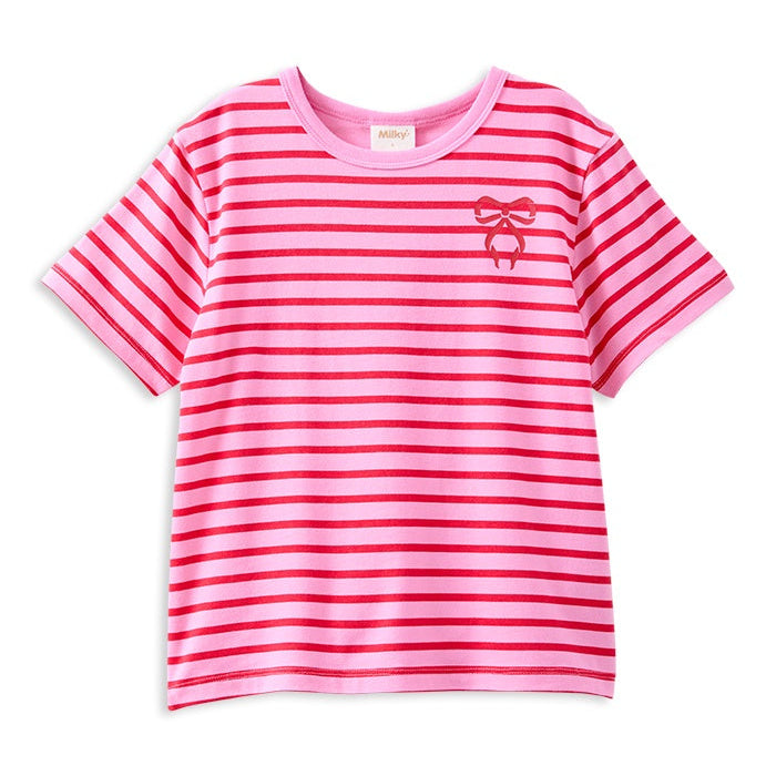 Milky Red Stripe Tee