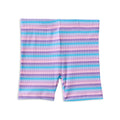 Lilac Stripe Rib Bike Short