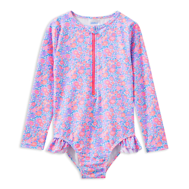Milky Pretty Posy Long Sleeve Swimsuit