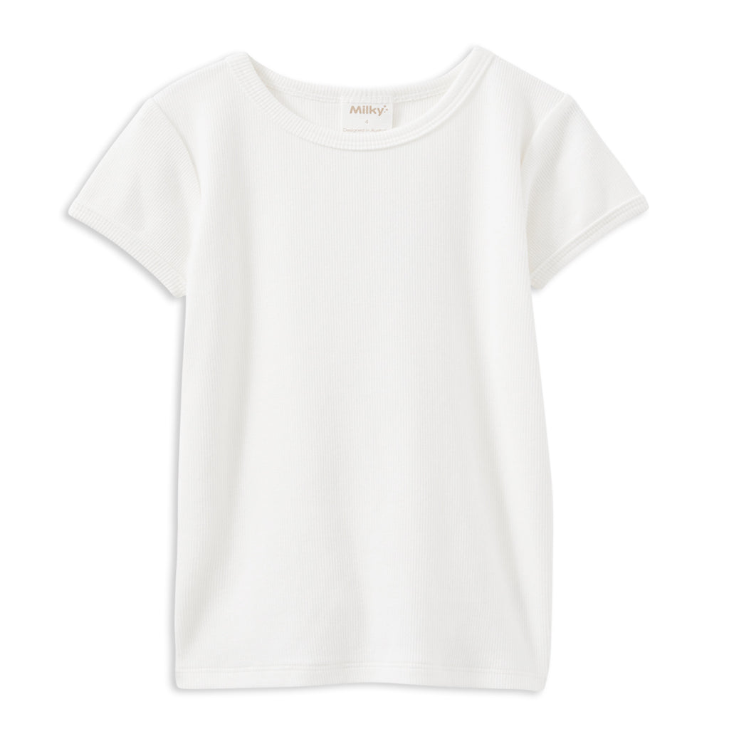 Milky Rib Tee White