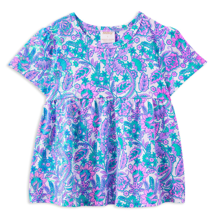 Milky Paisley Bloom Swing Tee