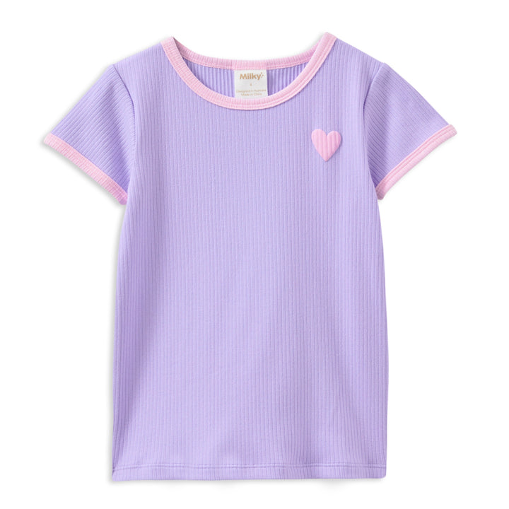 Milky Lavender Rib Tee