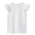 White Broderie Frill Tee
