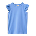 Blue Broderie Frill Tee