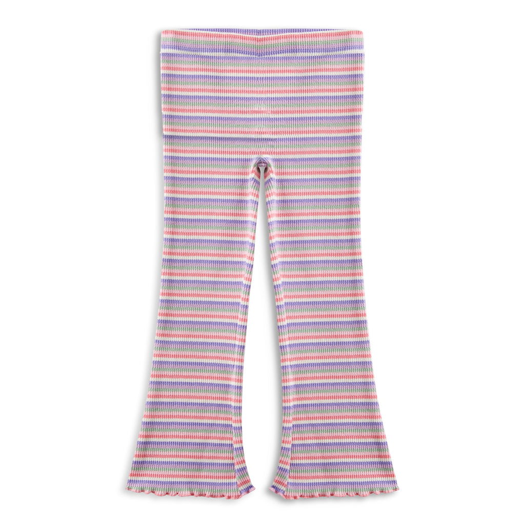Milky Stripe Waffle Flared Legging