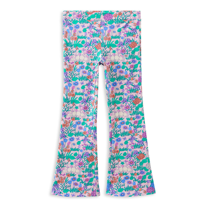 Milky Daffodil Easter Flared Leggings