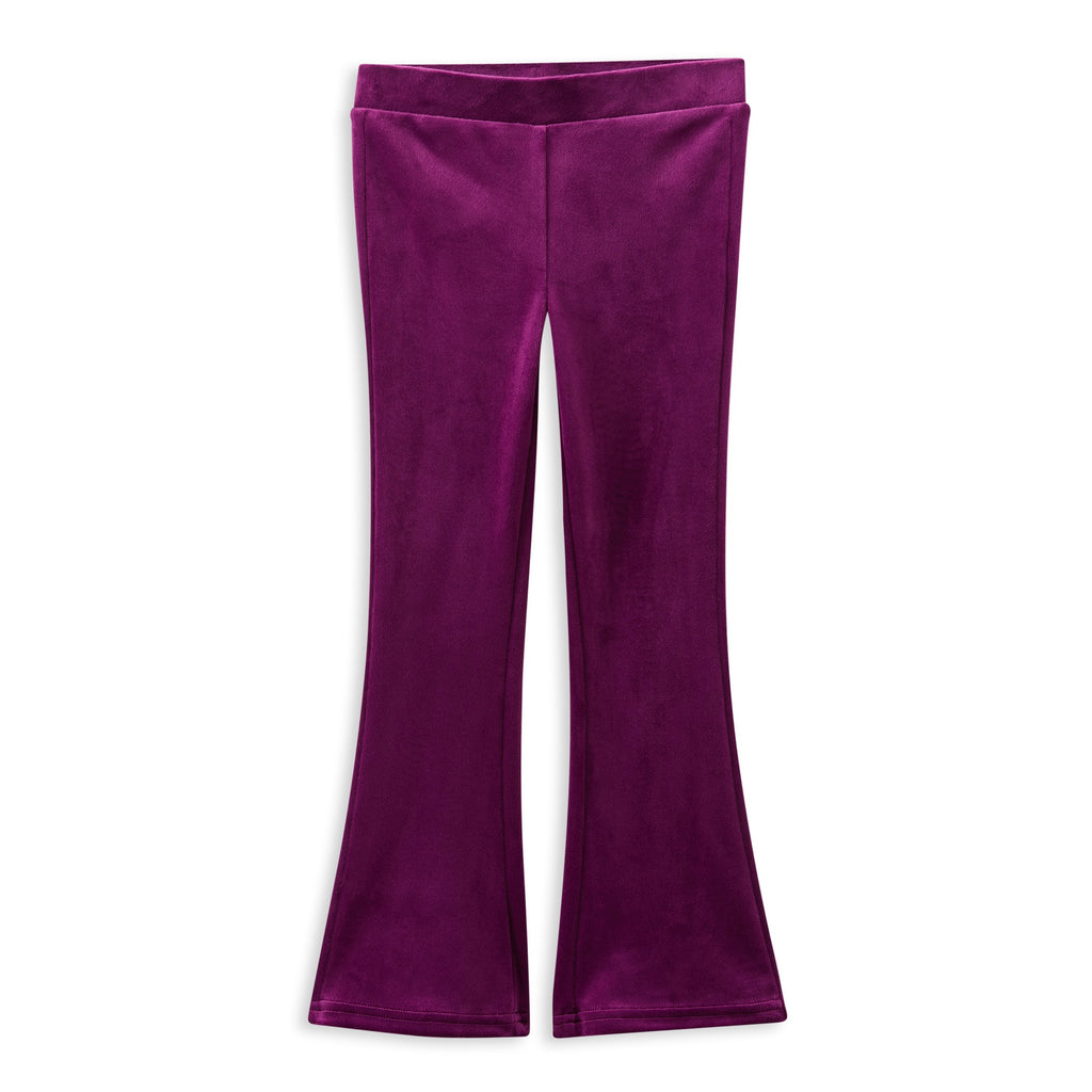 Berry Velour Flares