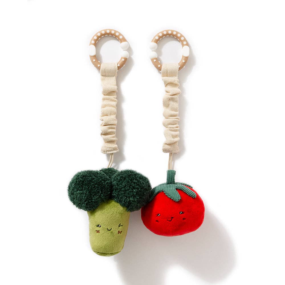 2 Pack Mini Market Brunch Stroller Toys - Broccoli and Tomato