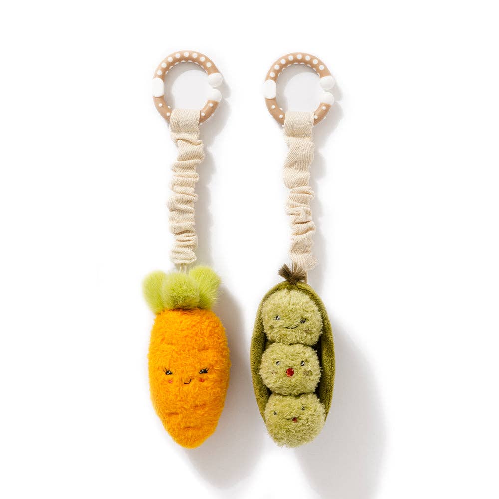 2 Pack Mini Market Brunch Stroller Toys - Carrot and Green Peas