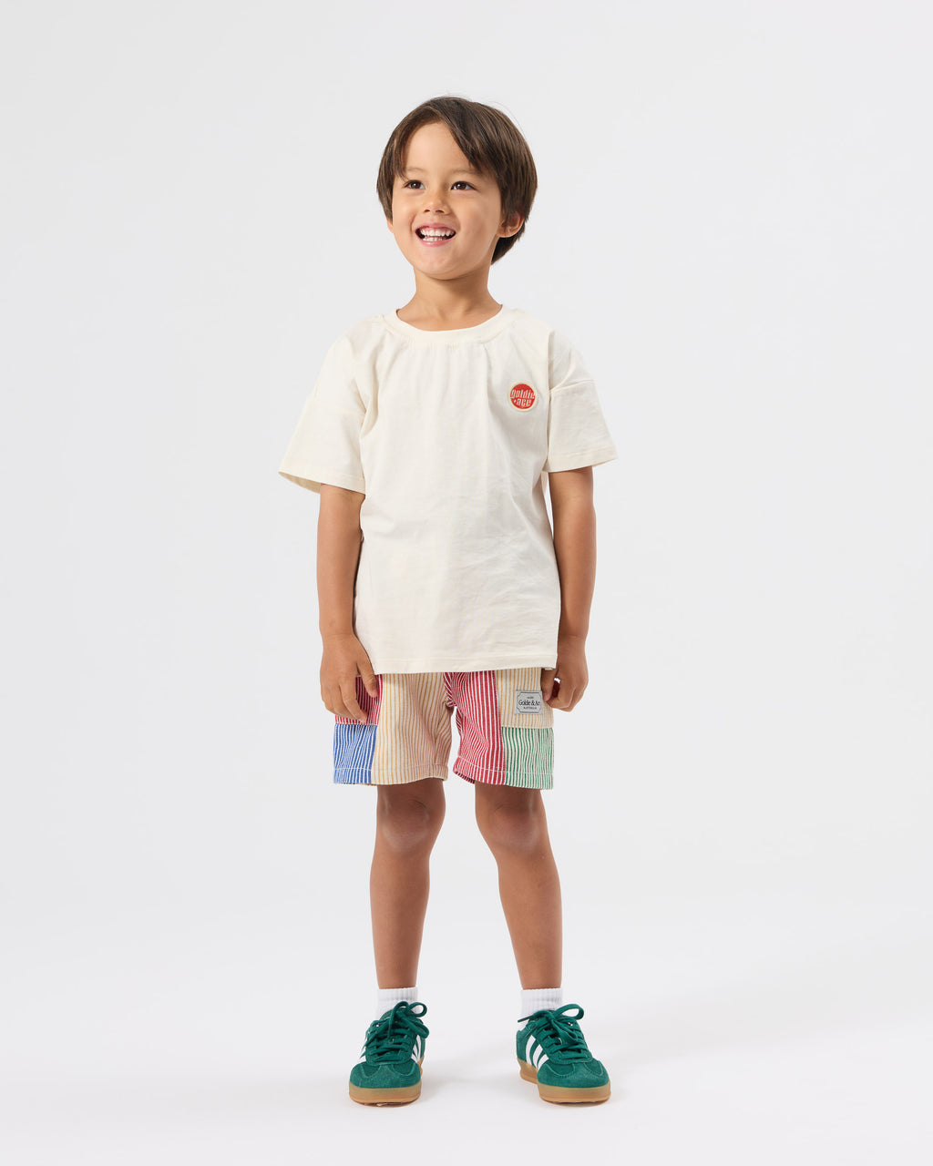 Patchwork Stripe Noah Pocket Shorts