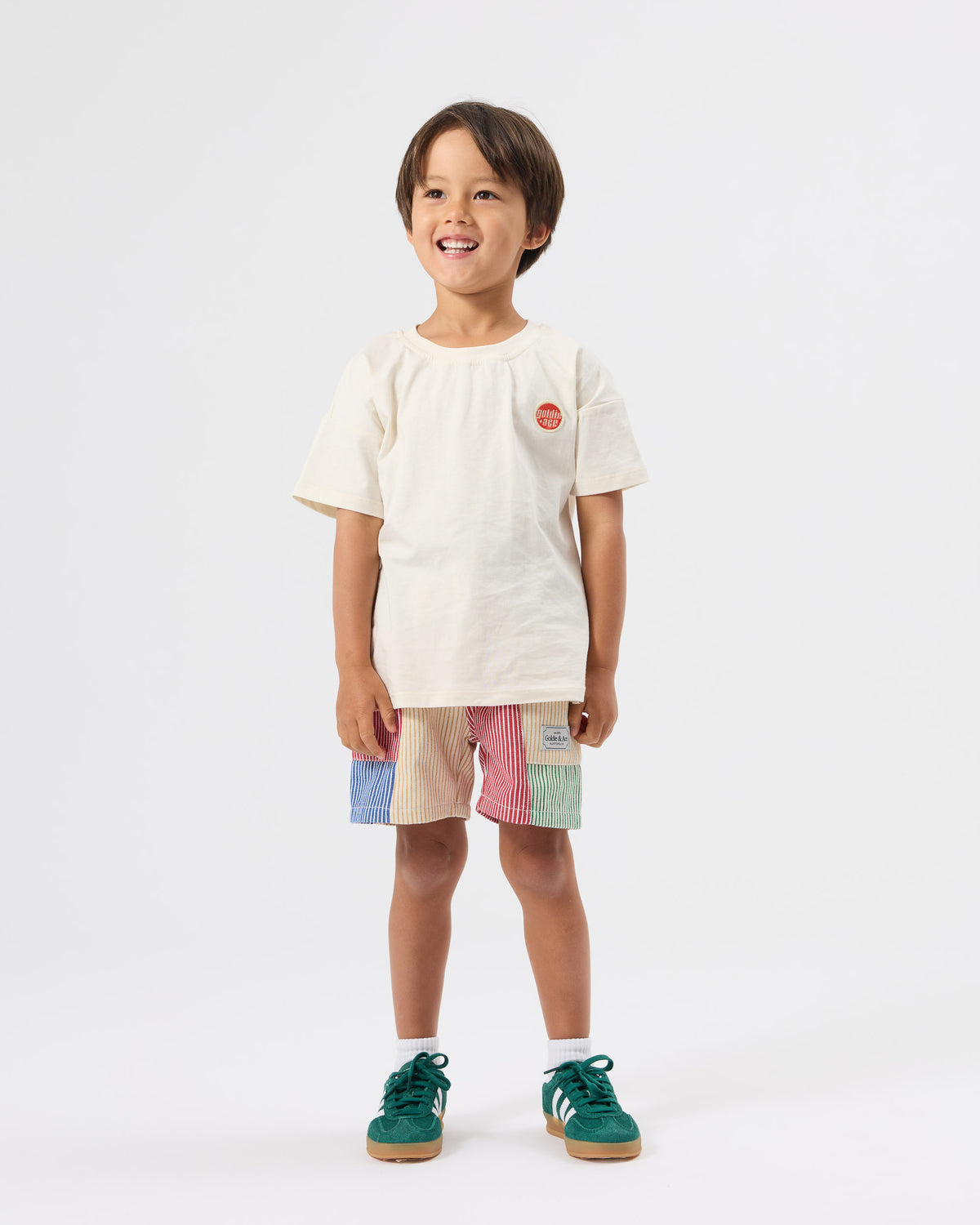 Patchwork Stripe Noah Pocket Shorts