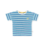Waffle Stripe T-Shirt Blue