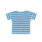 Waffle Stripe T-Shirt Blue