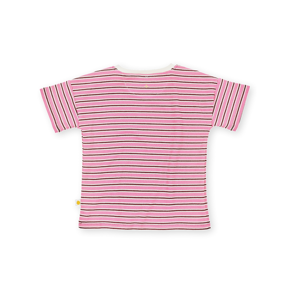 Waffle Stripe T-Shirt Pink