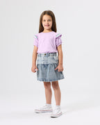 Flounce Shoulder Apple Top