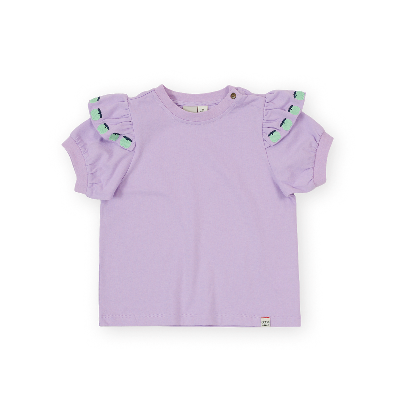 Flounce Shoulder Apple Top
