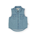 Scallop Edge Chambray Vest