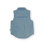 Scallop Edge Chambray Vest
