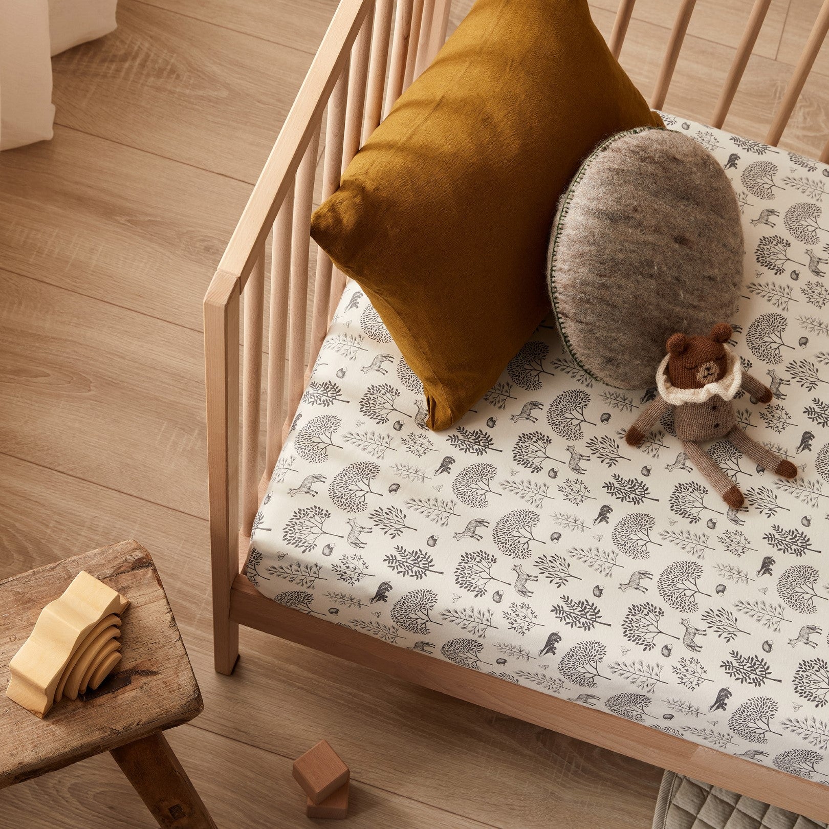 Organic Cot Sheet - Woodland