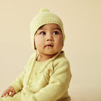 Knitted Pointelle Kimono Cardigan - Endive
