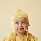 Knitted Ruffle Cardigan - Dijon