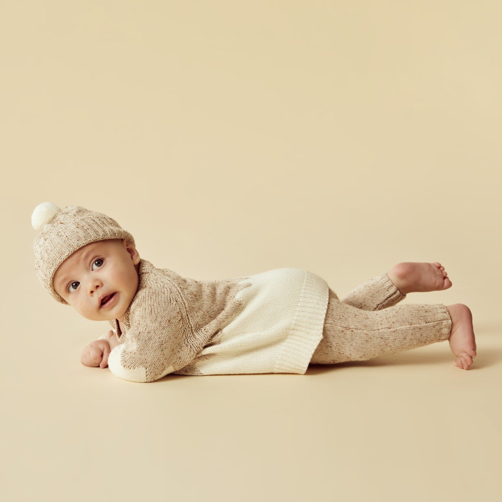 Knitted Legging - Almond Fleck