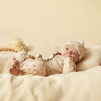 Organic Waffle Ruffle Zipsuit - Emily Floral
