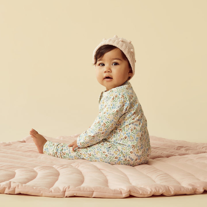 Wilson and Frenchy Organic Zipsuit with Feet - Tinker Floral