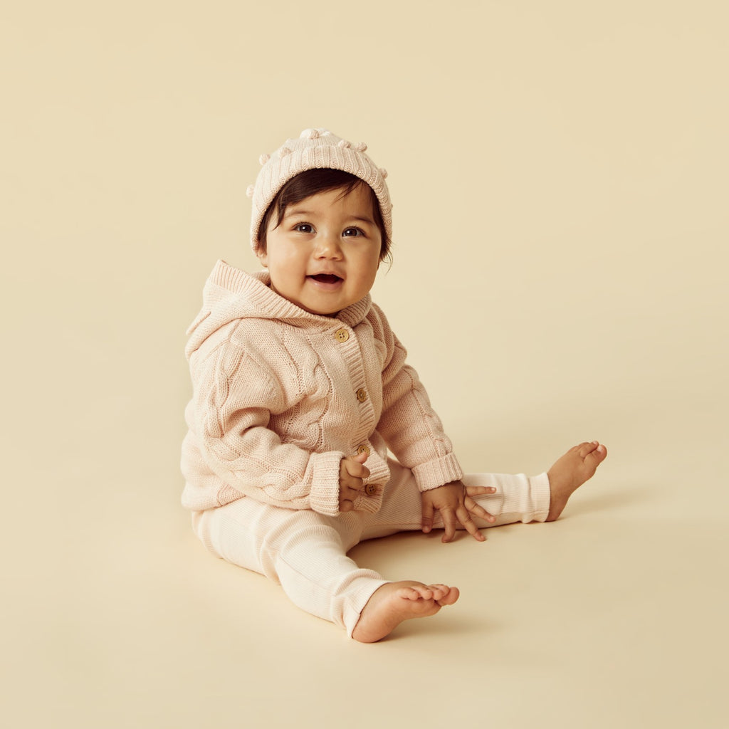 Wilson and Frenchy Knitted Cable Jacket - Pink