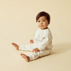 Organic Quilted Pant - Oatmeal