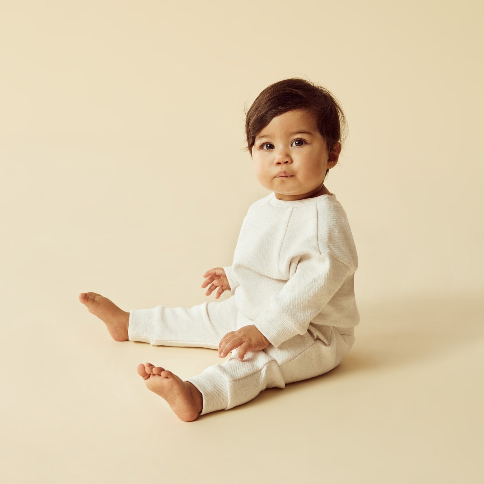Organic Quilted Pant - Oatmeal