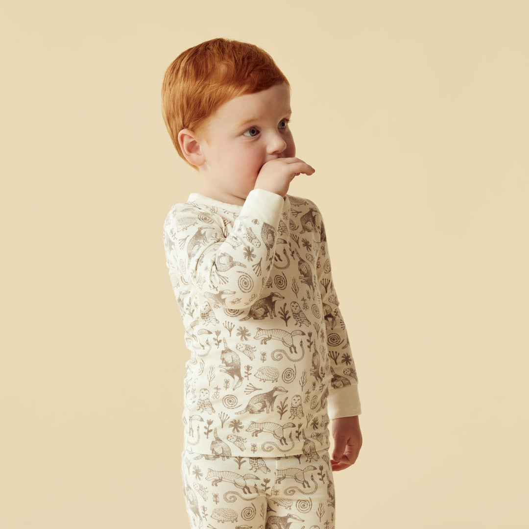 Wilson and Frenchy Organic Long Sleeved Pyjamas - Tribal Woods