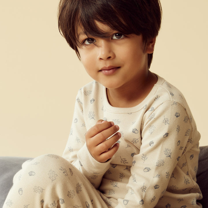 Wilson and Frenchy Organic Long Sleeved Pyjamas - Falling Oak