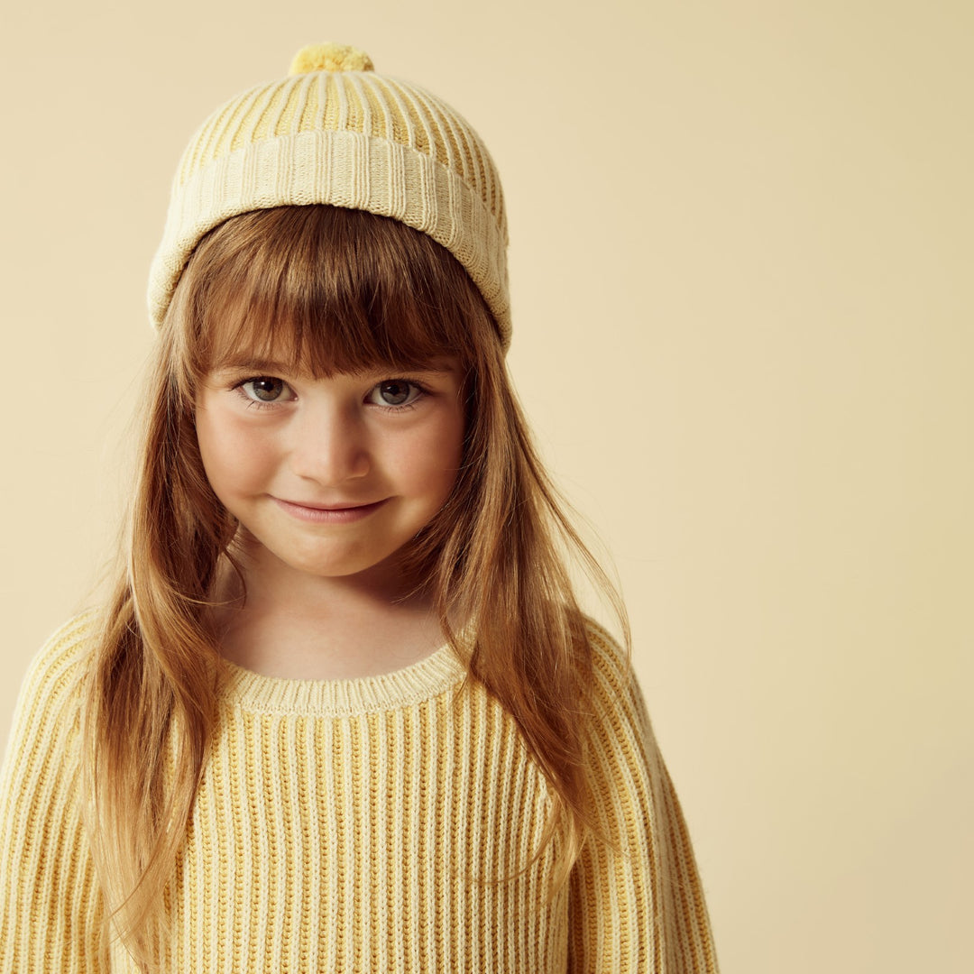 Wilson and Frenchy Knitted Ribbed Hat - Dijon