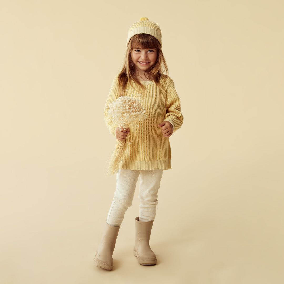 Wilson and Frenchy Knitted Ribbed Hat - Dijon