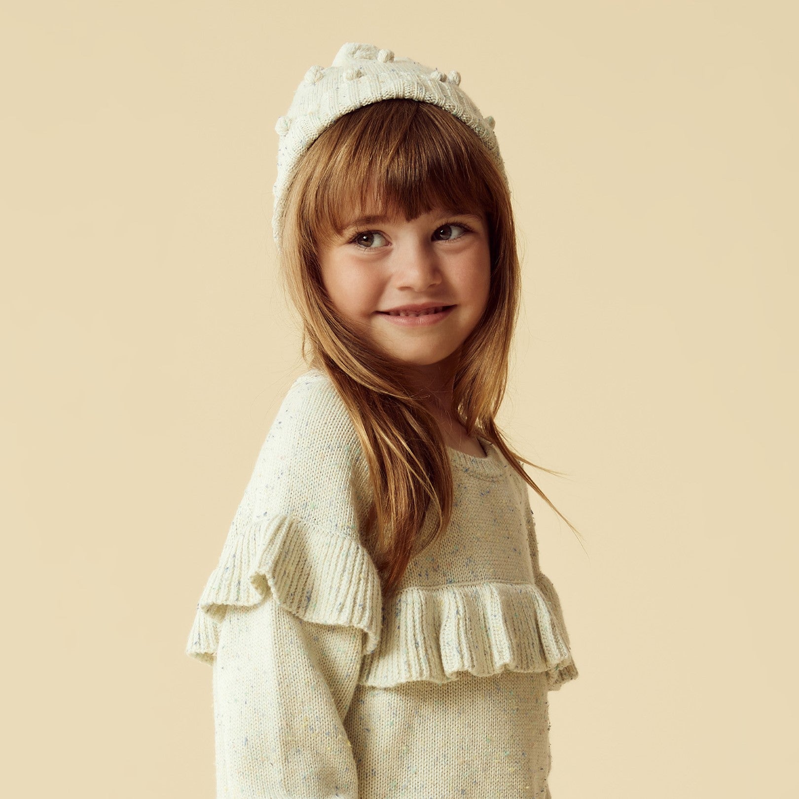 Knitted Ruffle Jumper - Dew Fleck