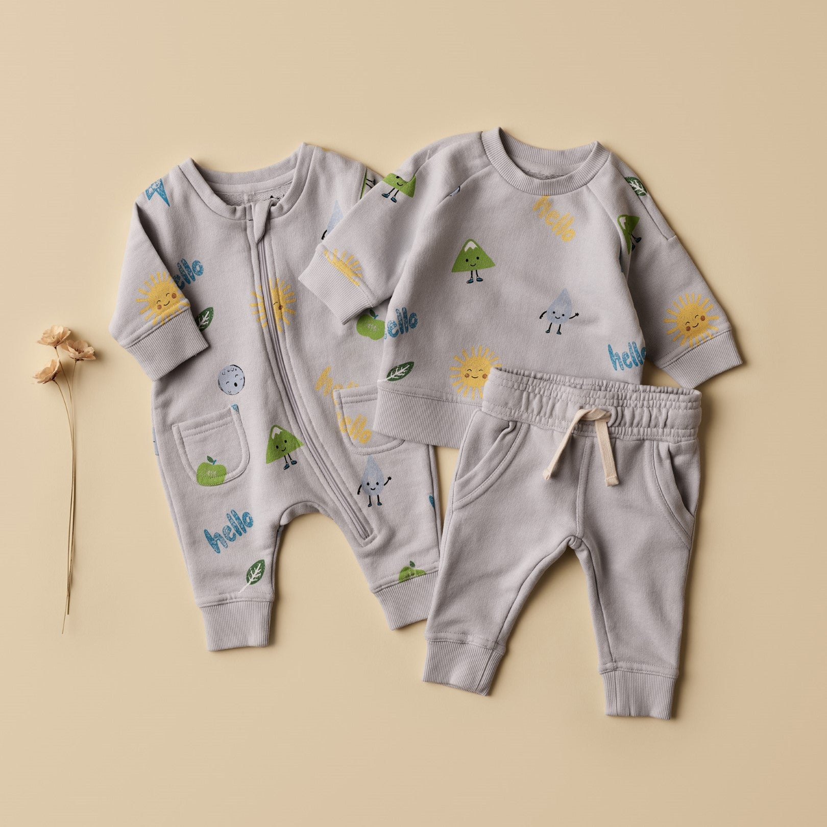 Organic Terry Growsuit - Hello