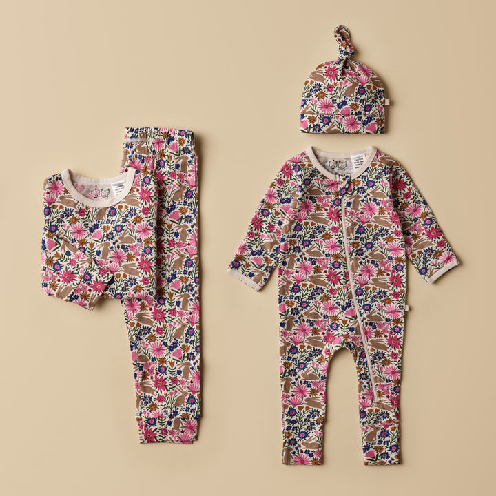 Wilson and Frenchy Organic Long Sleeved Pyjamas - Bunny Hop