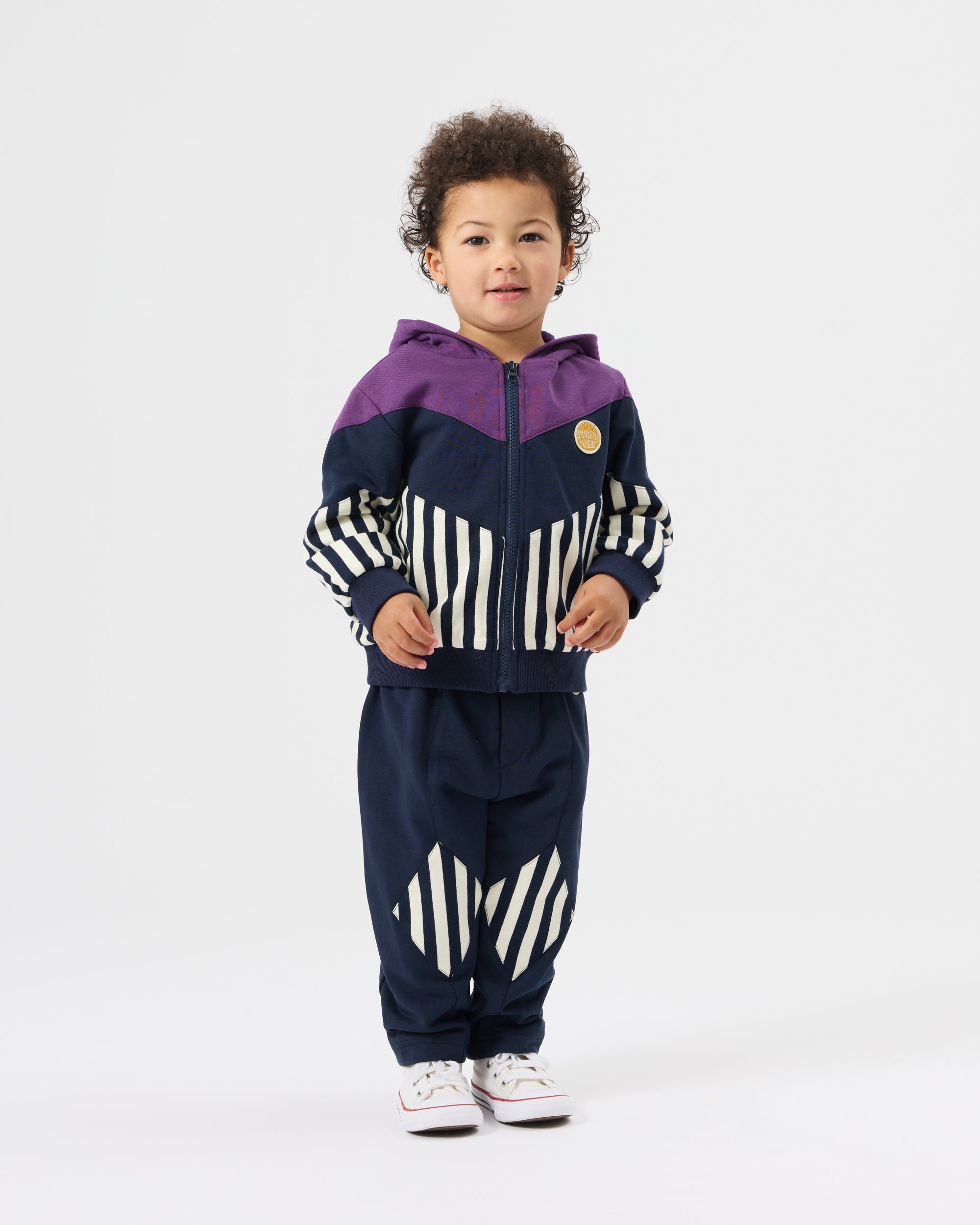 Block Stripe Hooded Jacket