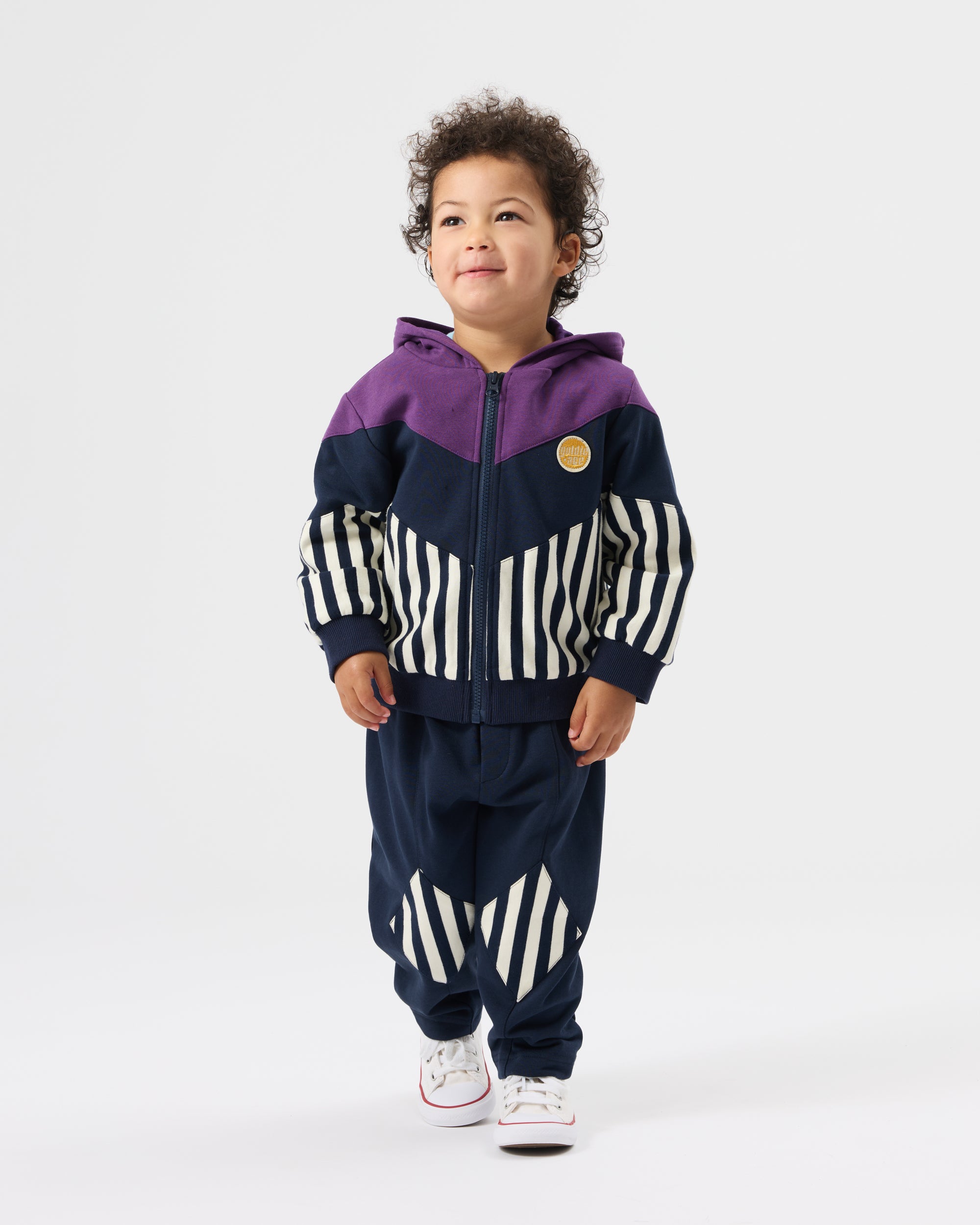 Block Stripe Hooded Jacket