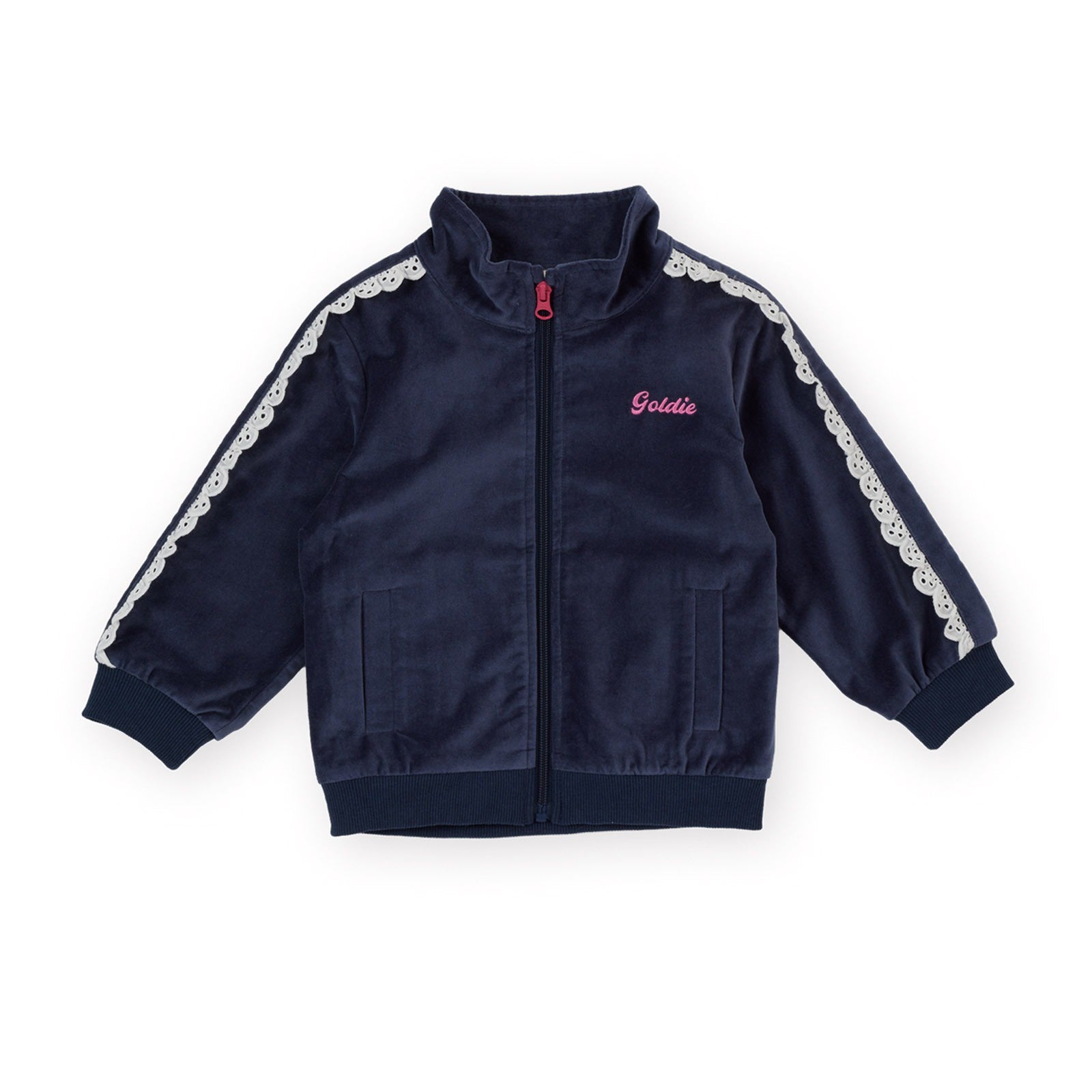Velour Broderie Sweat Jacket