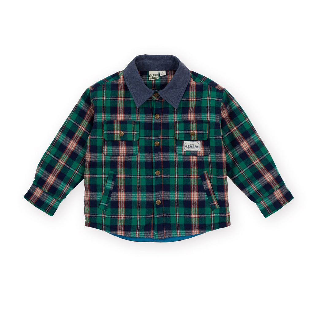 Check Padded Shacket