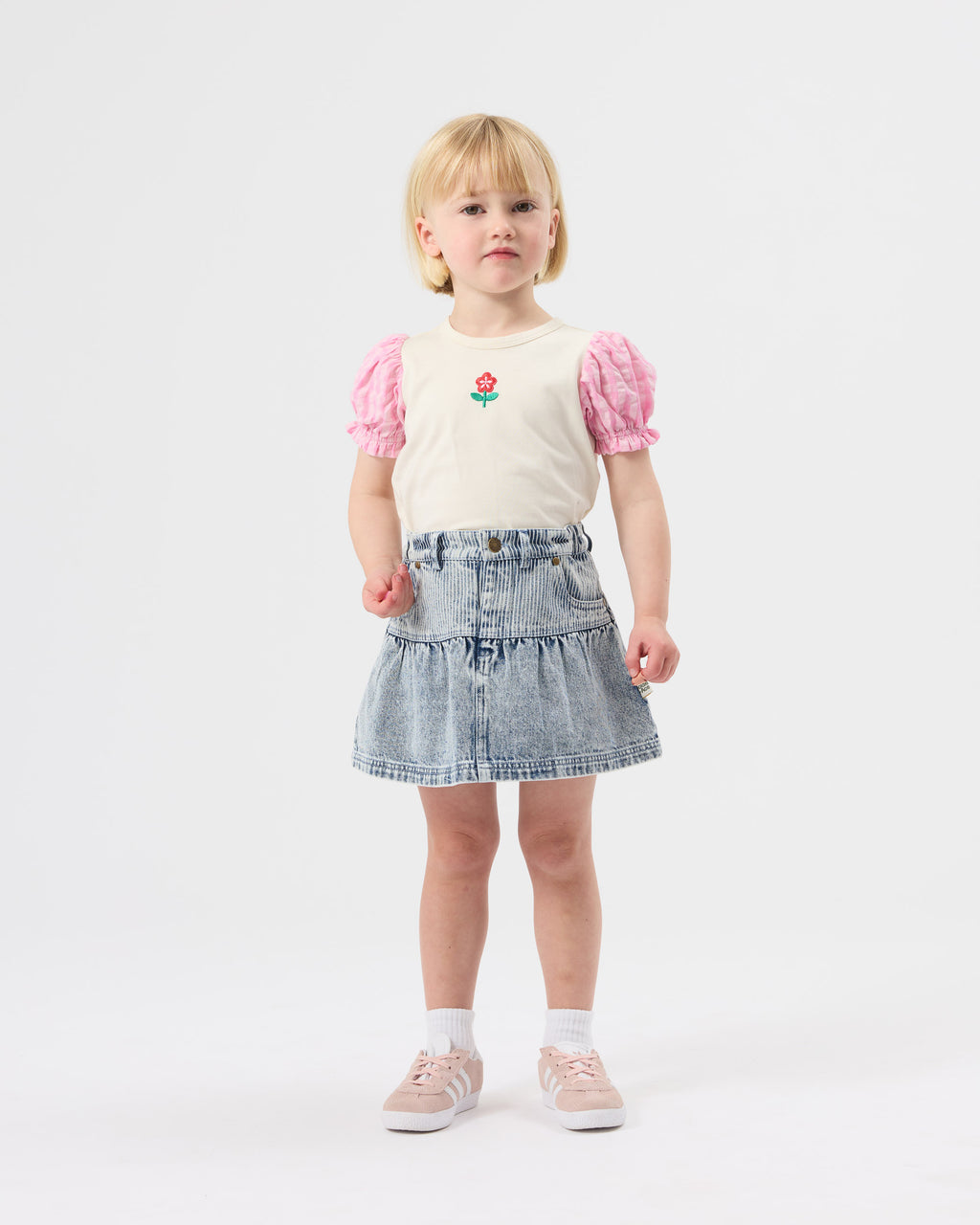 Gingham Puff Sleeve Top