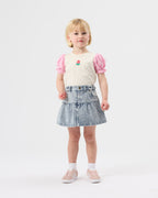 Gingham Puff Sleeve Top
