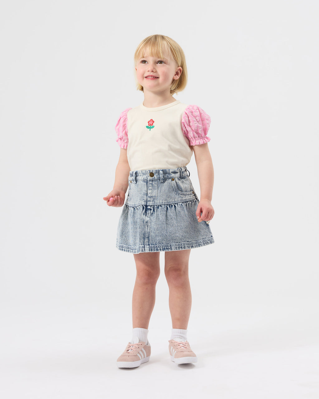 Gingham Puff Sleeve Top