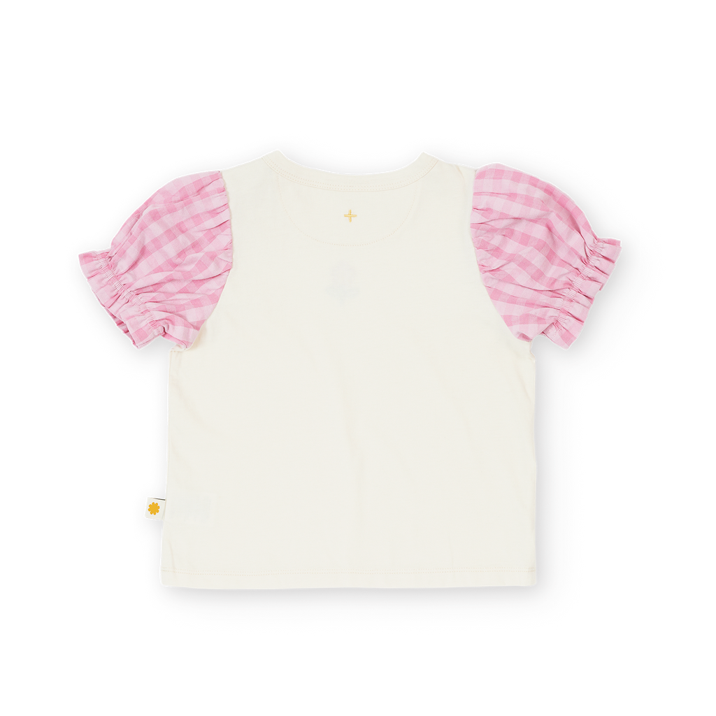 Gingham Puff Sleeve Top